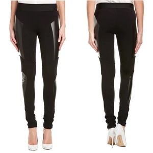 BCBGmaxazria BCBG Mari Leggings Black Faux Leather Size XXS